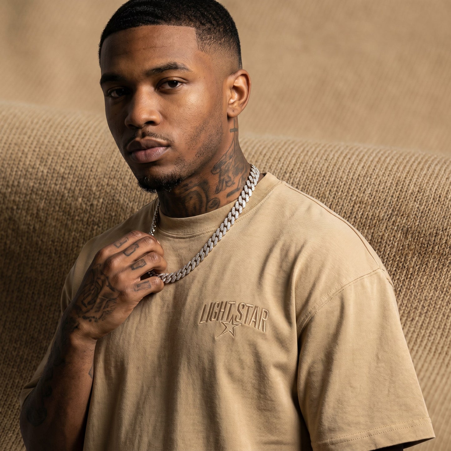 LS Vintage Heavy Tee Desert Sand detail
