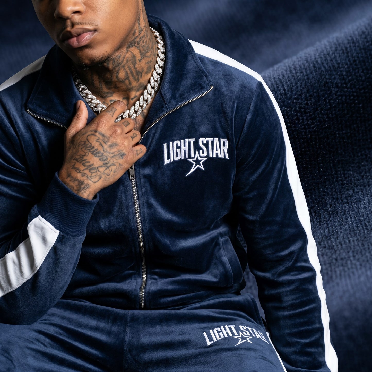 Throwback Nylon Pant Navy Classic detail