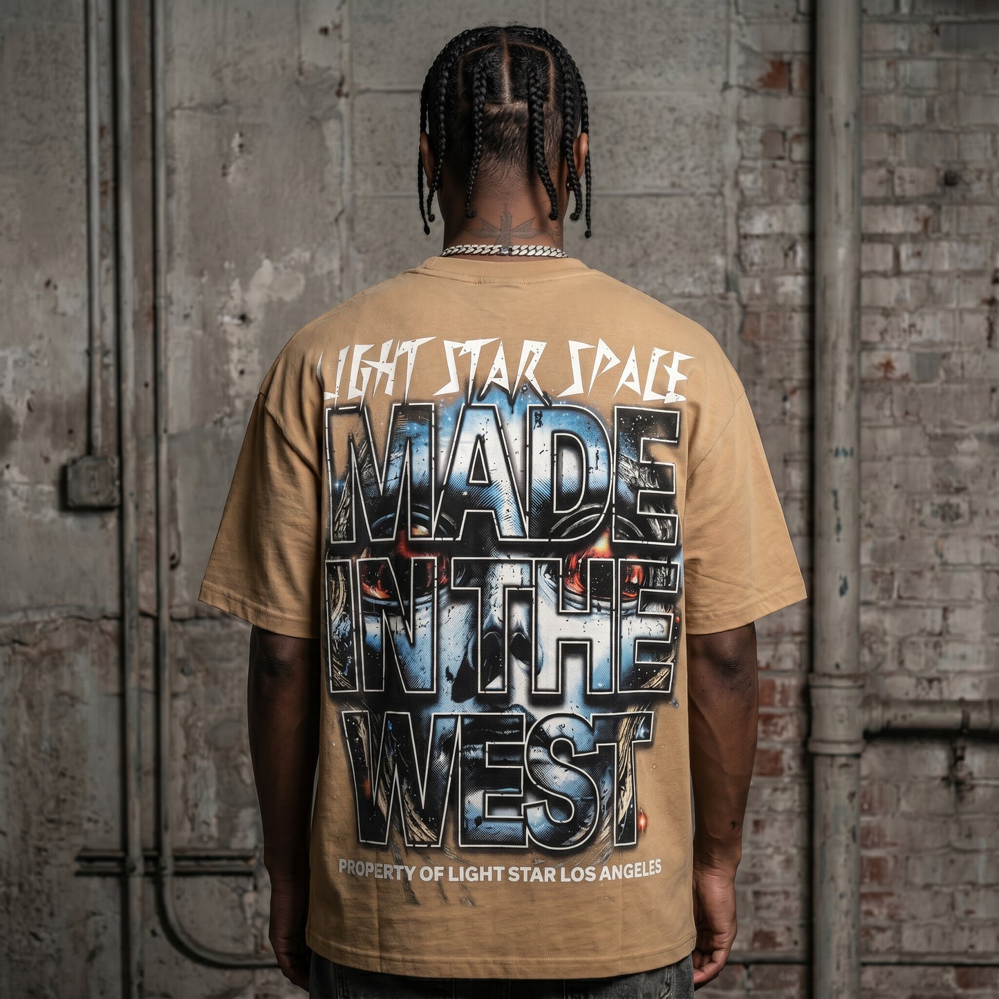 Made In The West Heavy Tee Desert Sand back