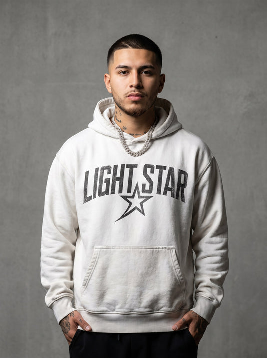 Heavyweight Stone Wash Hoodie — Light Star Vintage White