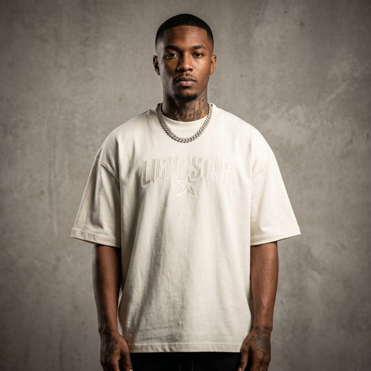 Acid Star Heavy Tee Bone White front