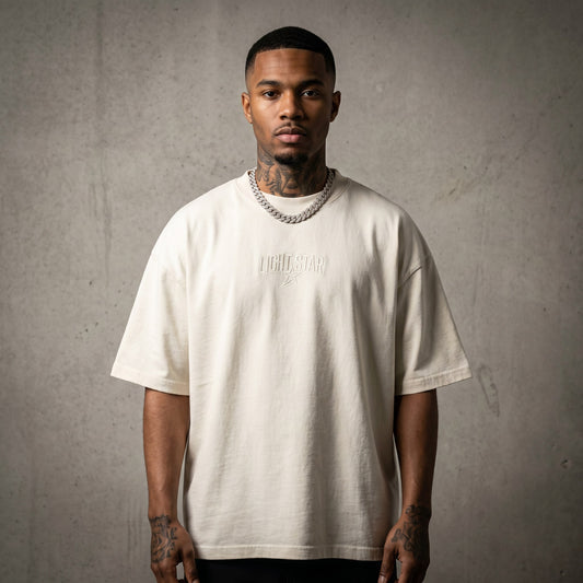 Box Logo Drop Tee Bone White front
