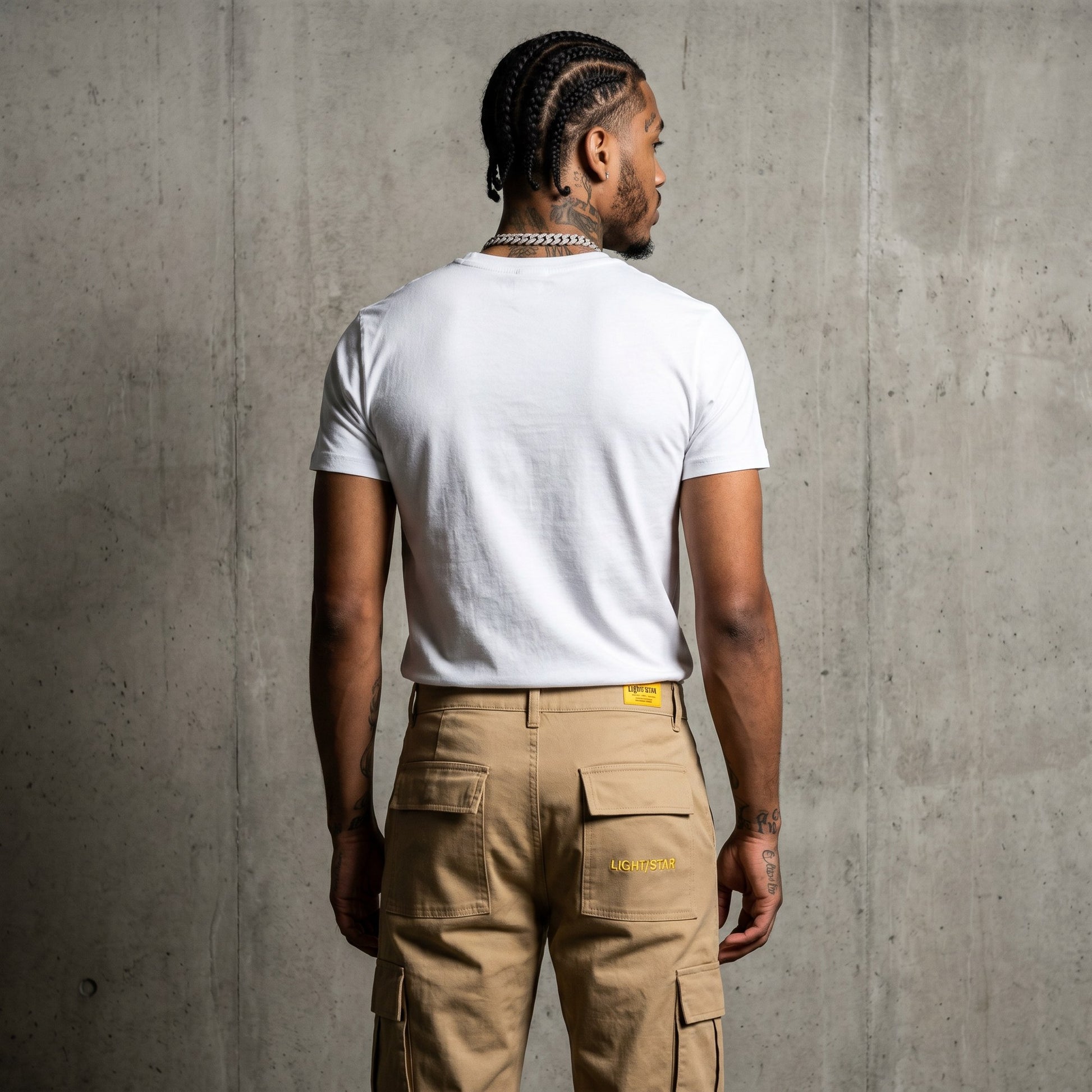 Cropped Cargo Pant Desert Tan back