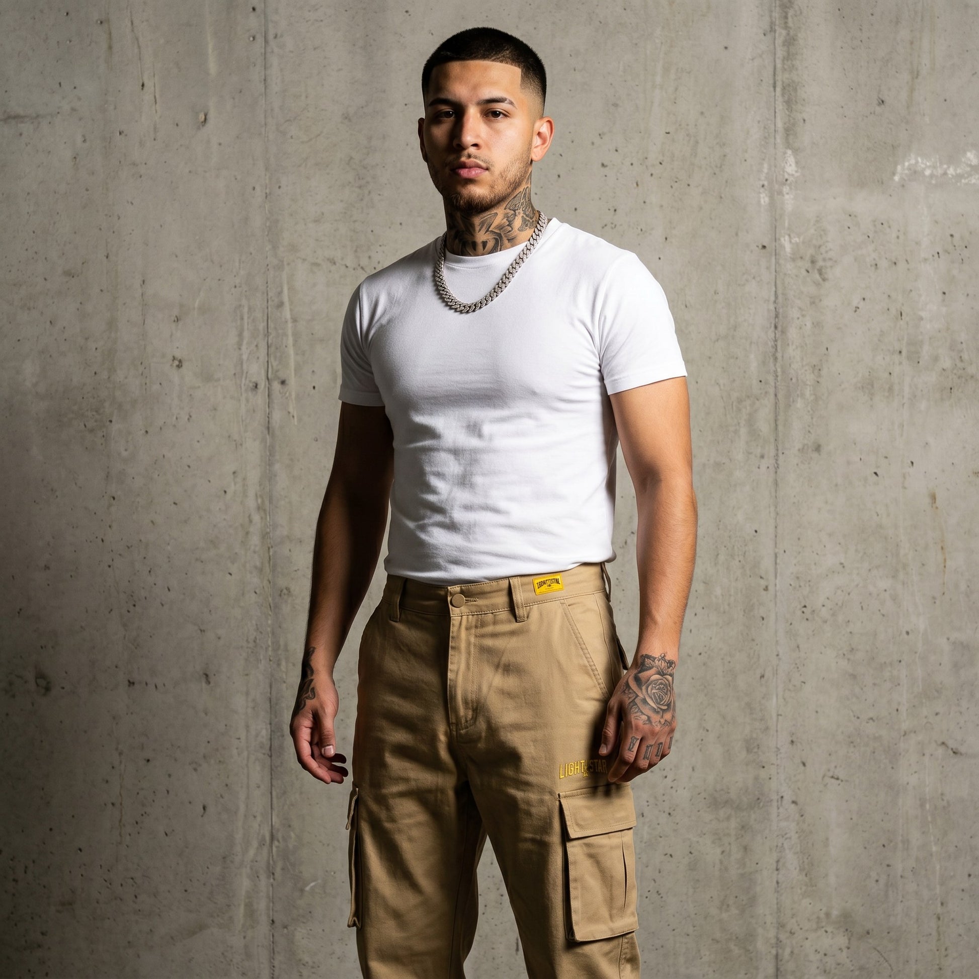 Cropped Cargo Pant Desert Tan front