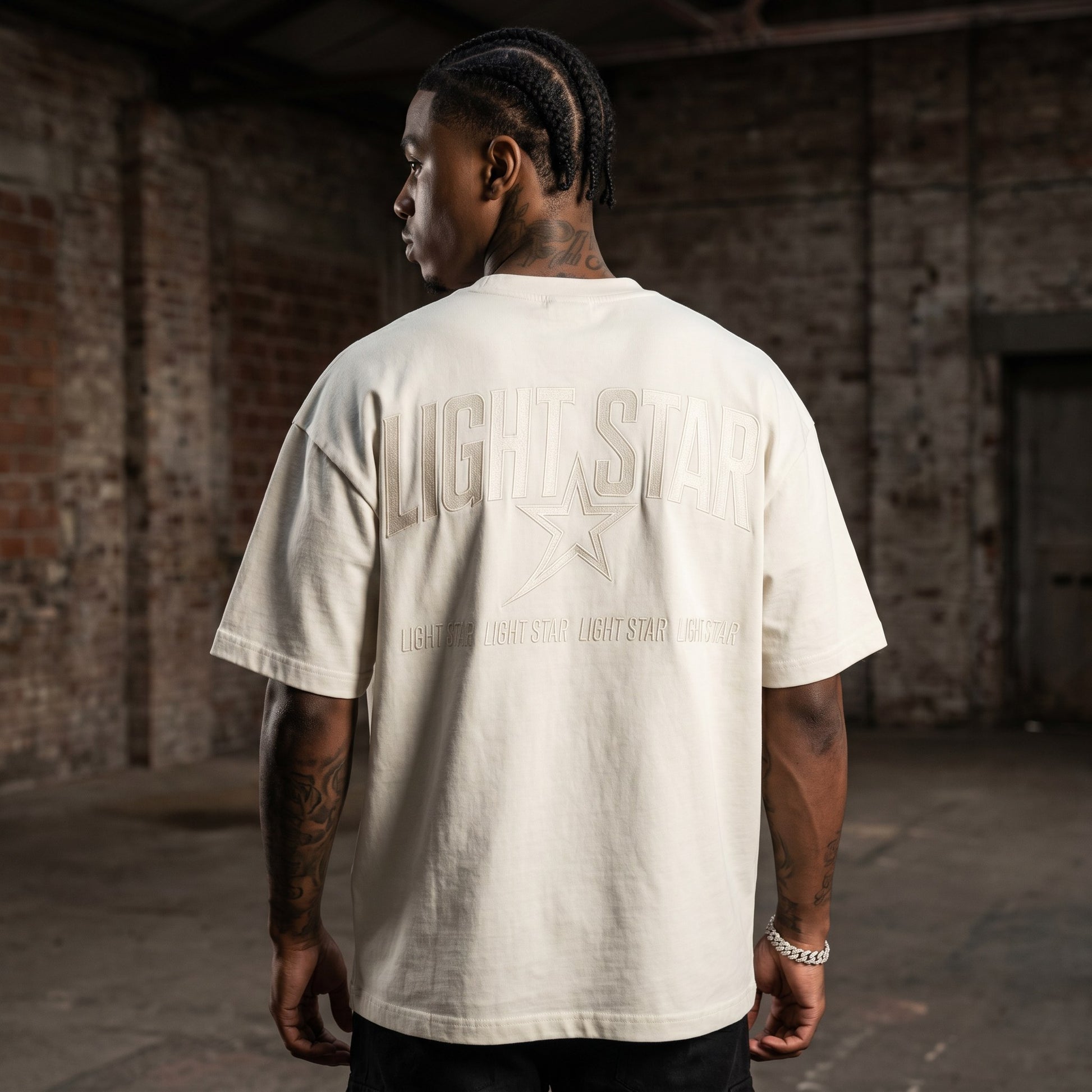 Heavyweight Boxy Tee Bone White back