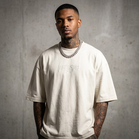 Heavyweight Boxy Tee Bone White front