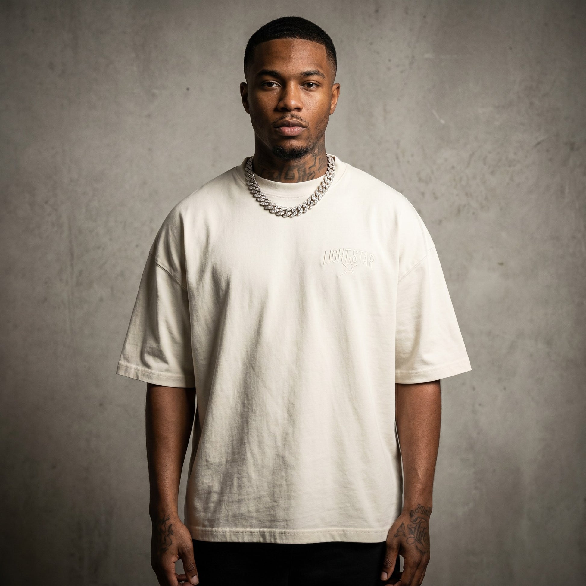 Heavyweight LS Capsule Tee Bone White front
