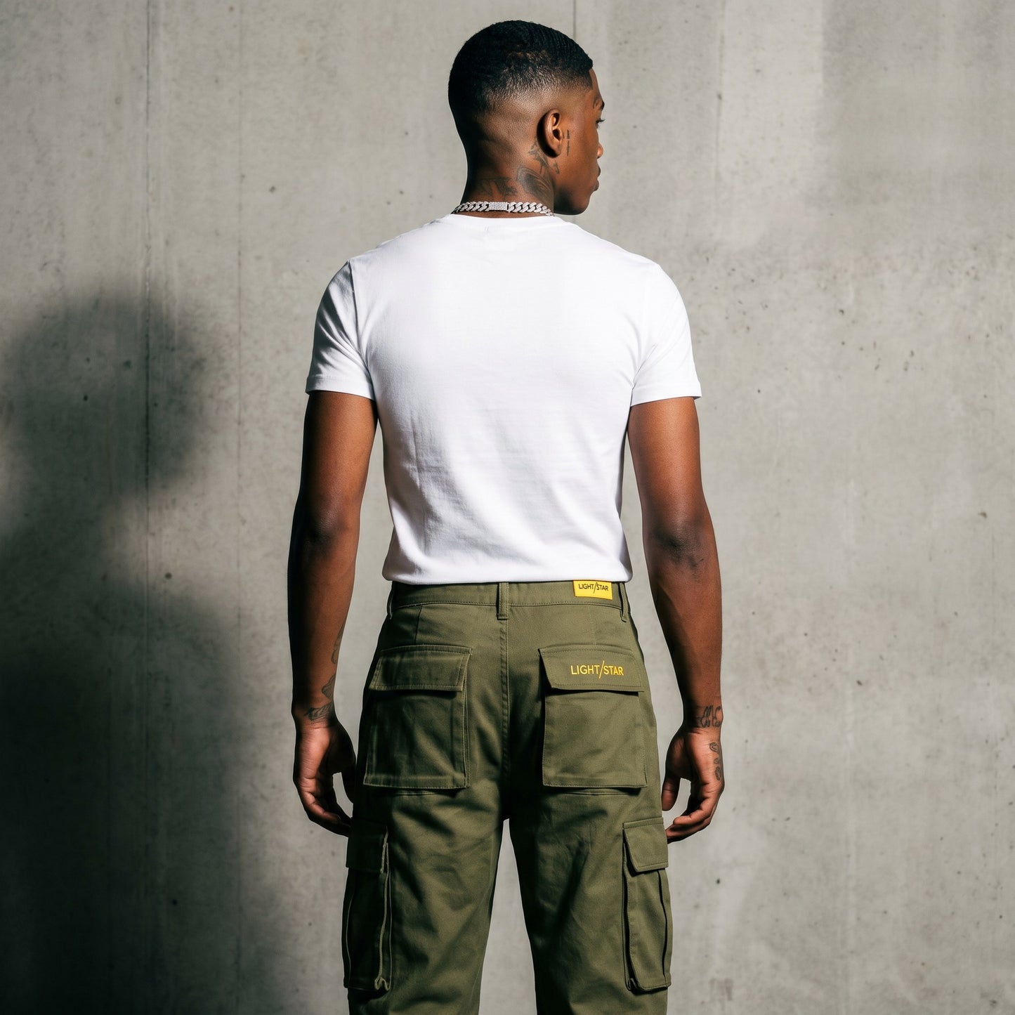 Layered Cargo Pant Olive Cargo back