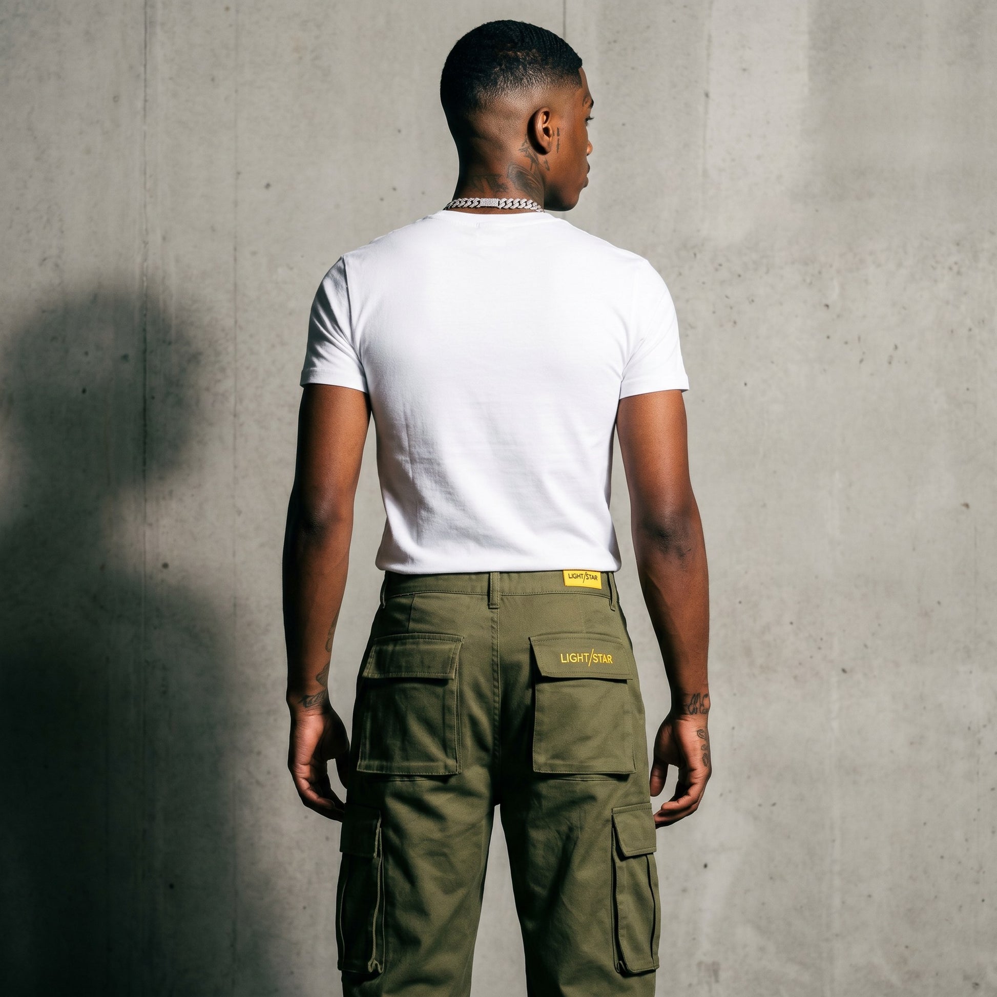 Layered Cargo Pant Olive Cargo back