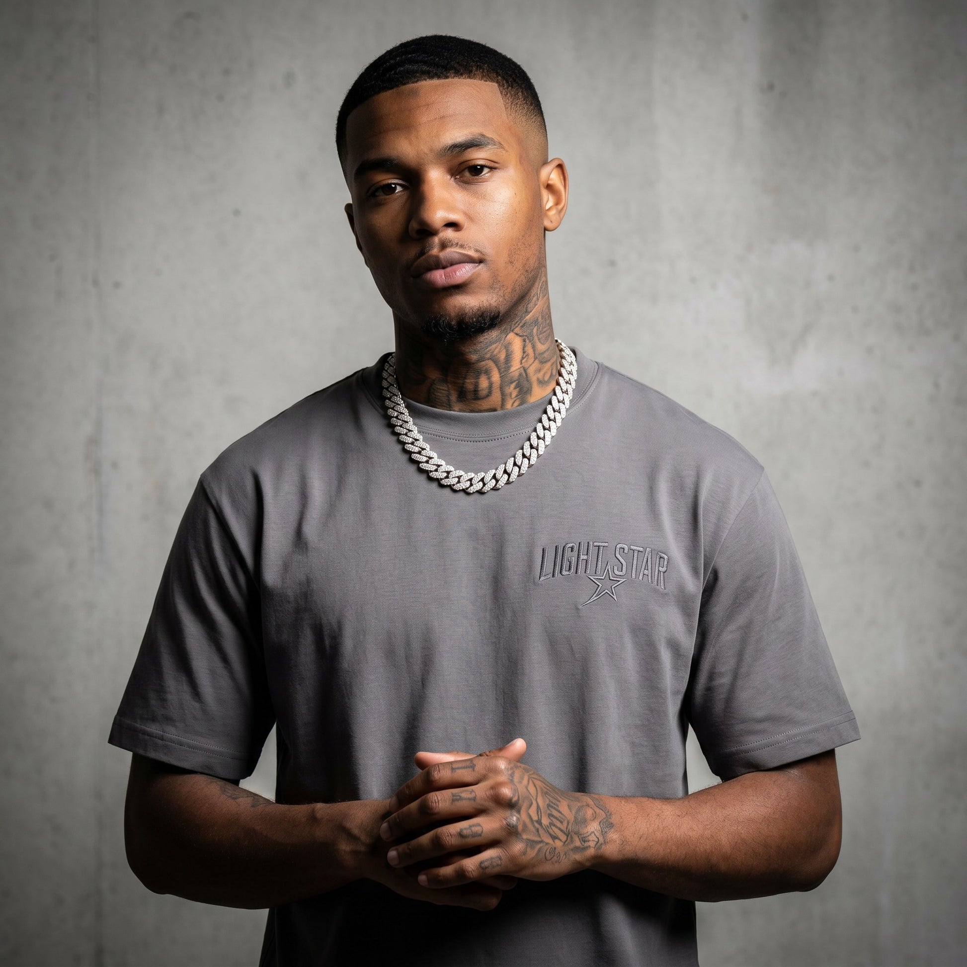 Layering Premium Tee Cement Grey front