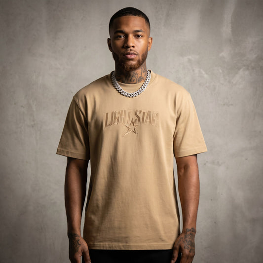 Layering Premium Tee Desert Sand front