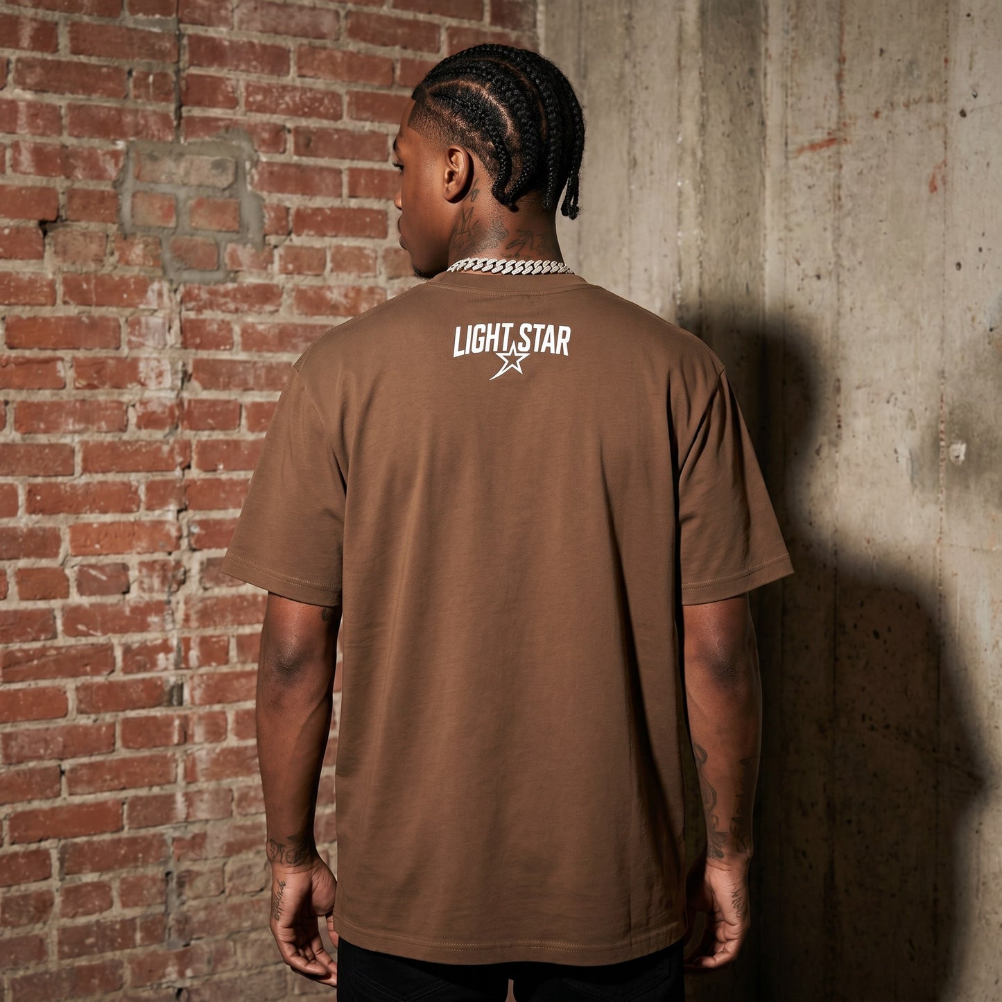 Layering Premium Tee Faded Brown back