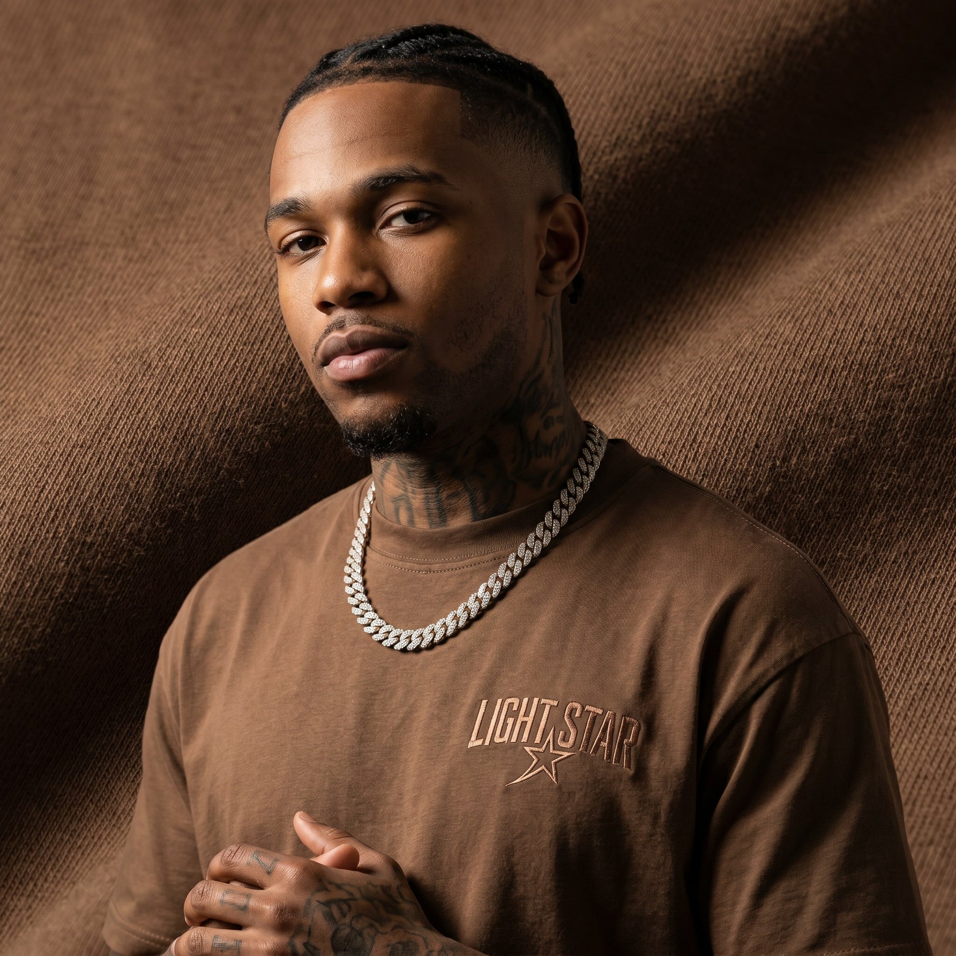 Layering Premium Tee Faded Brown detail