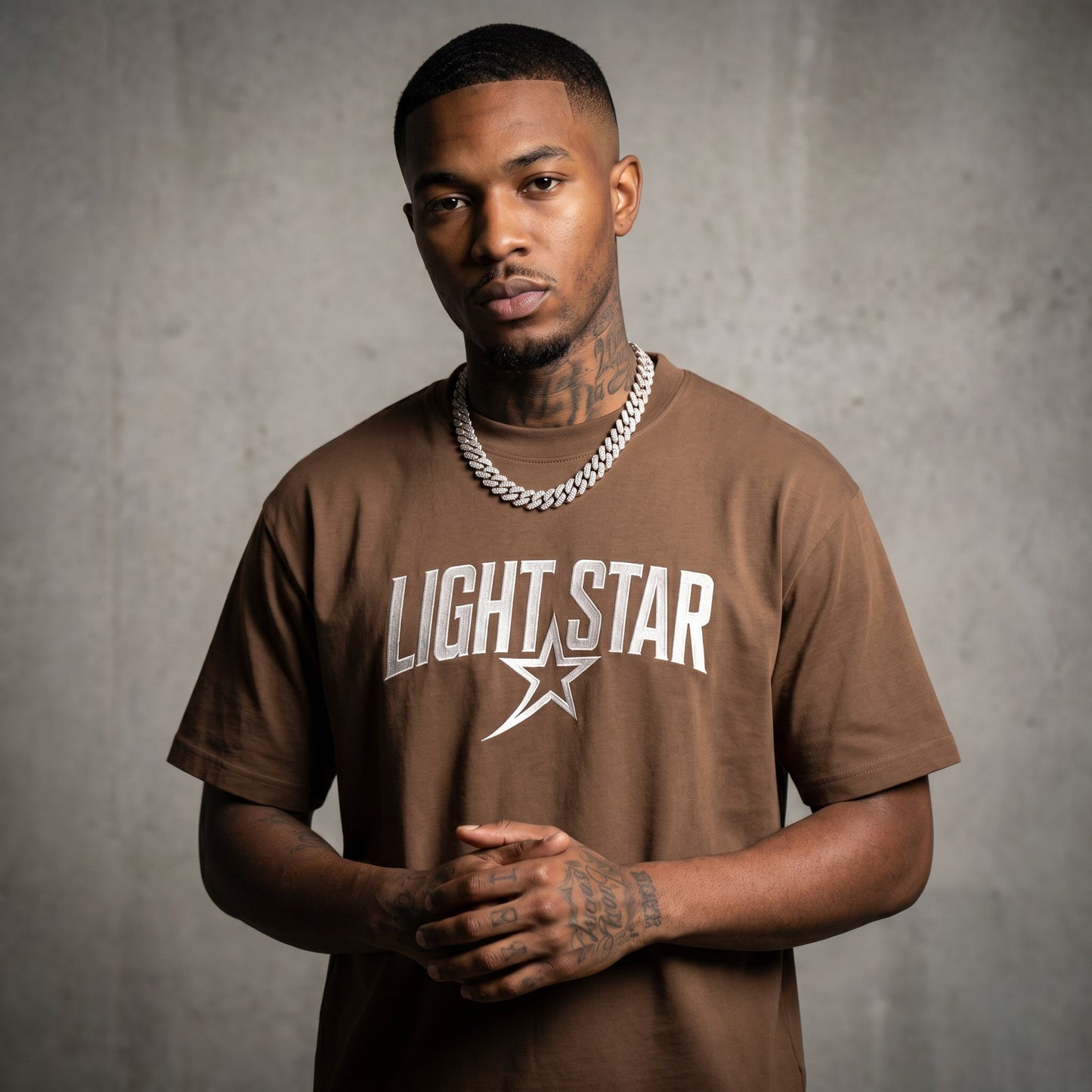 Layering Premium Tee Faded Brown front
