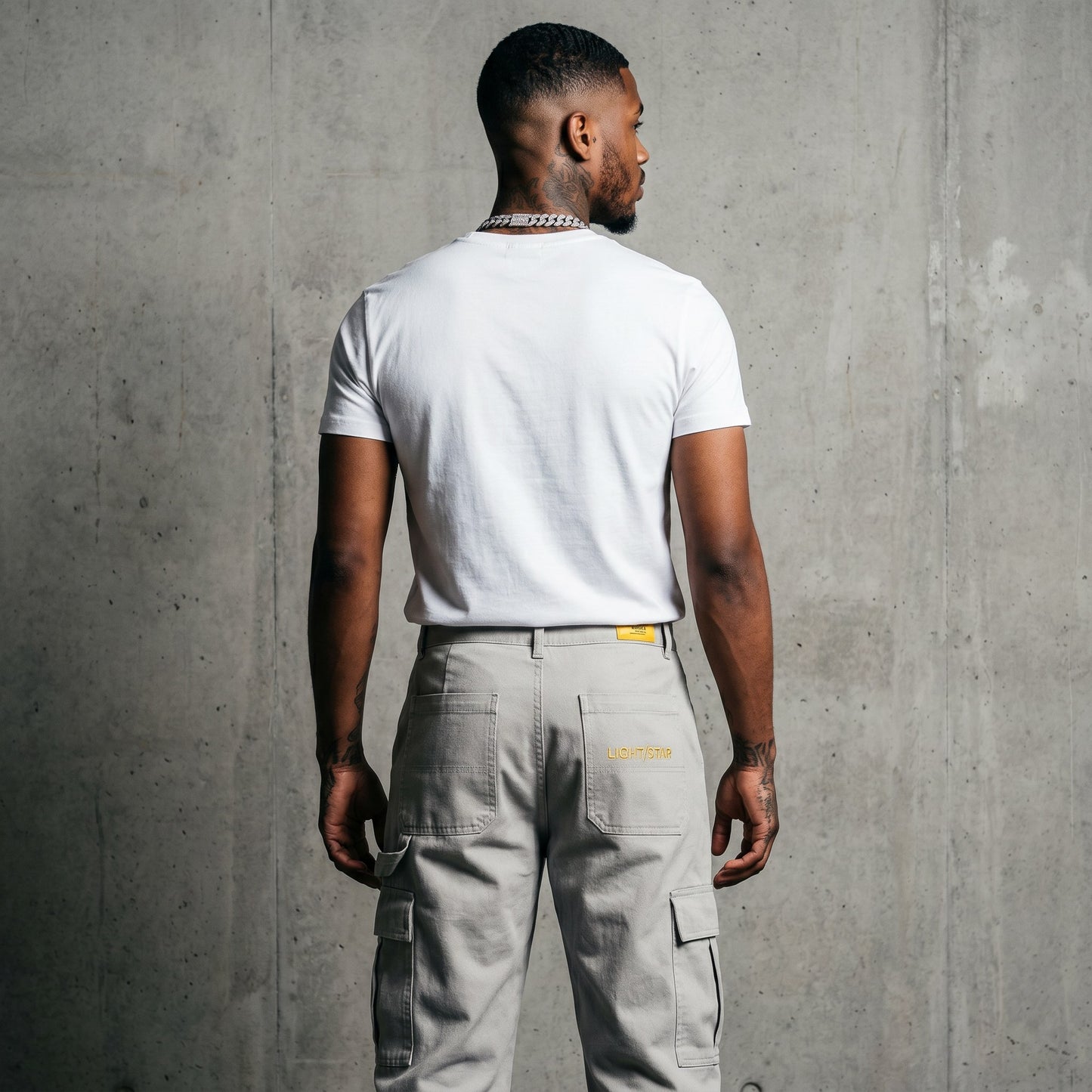 Light Star Cargo Concrete Grey back