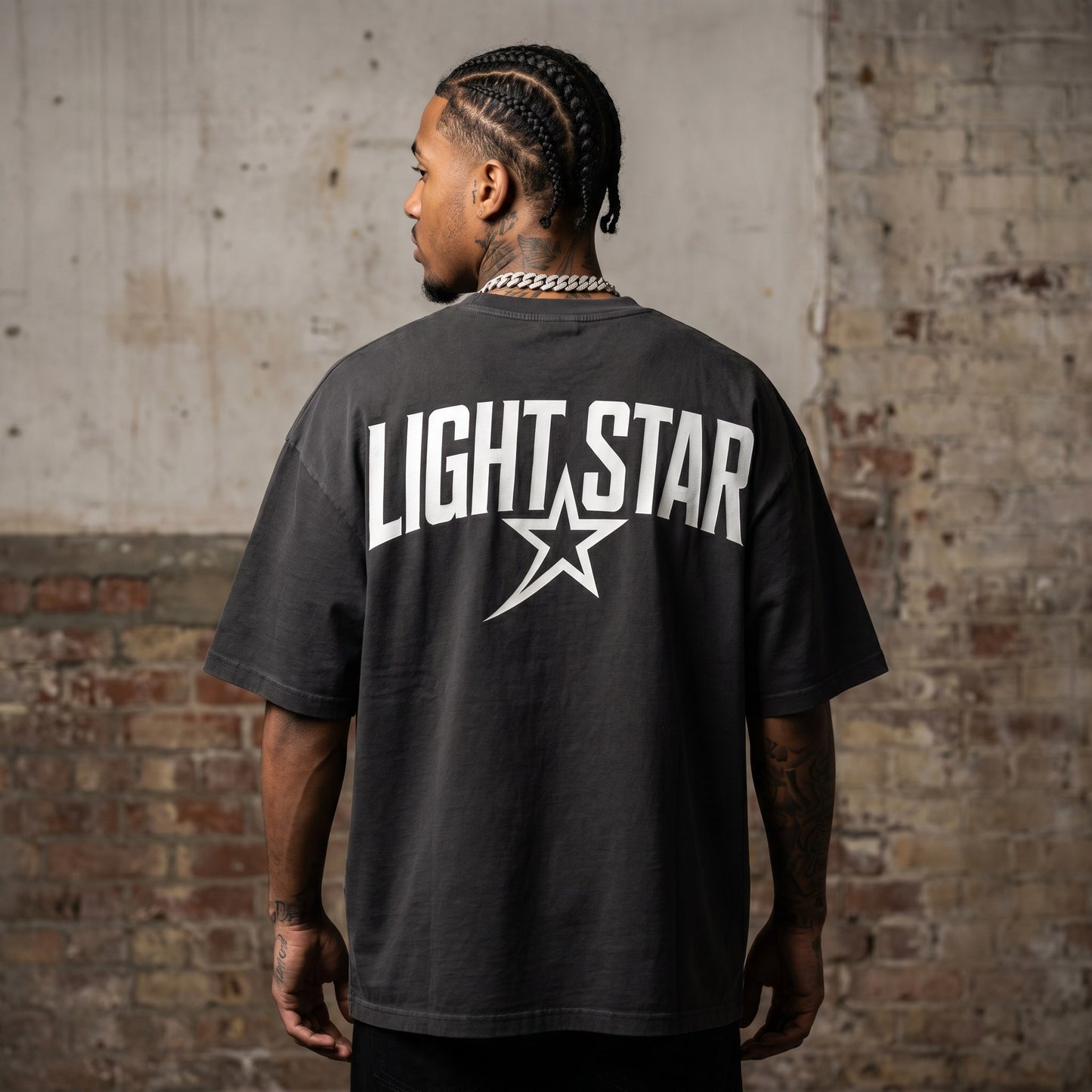 Logo Loop Heavy Tee Charcoal back