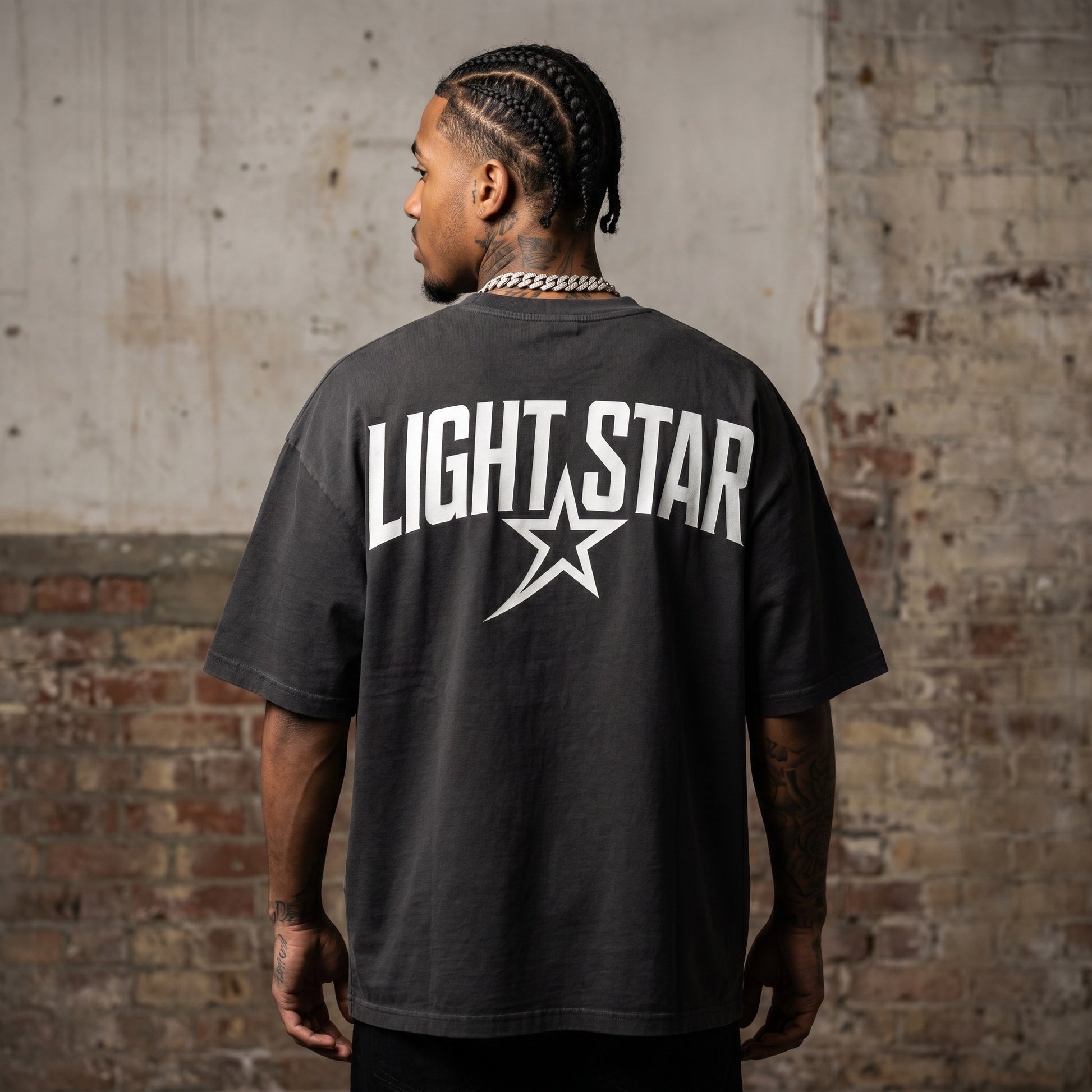 Logo Loop Heavy Tee Charcoal back