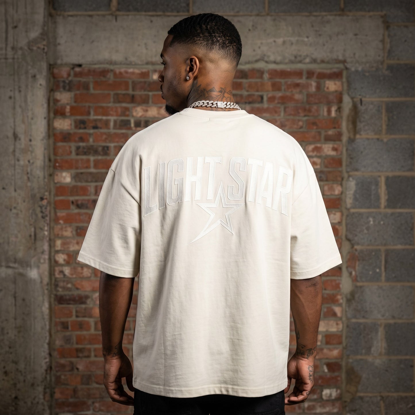 LS Star Arch Heavy Tee Bone White back