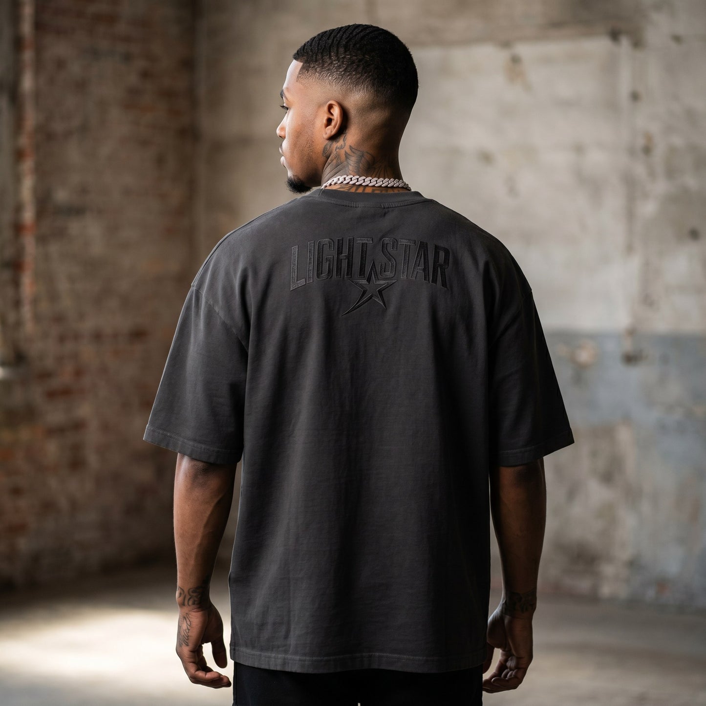 LS Studio Heavy Tee Charcoal back