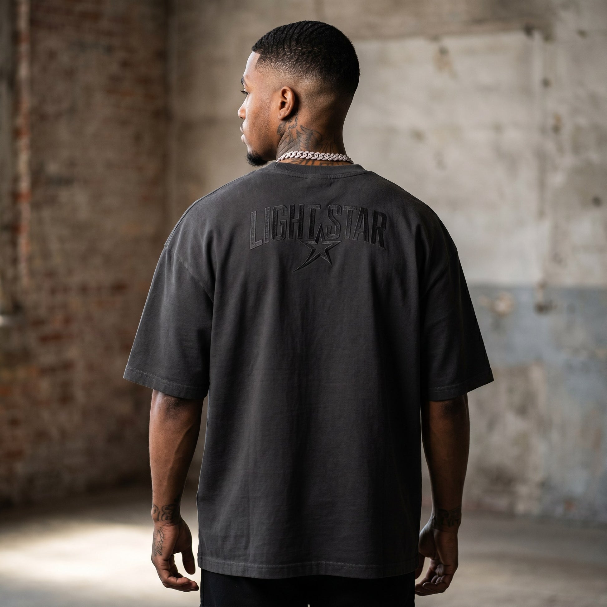 LS Studio Heavy Tee Charcoal back