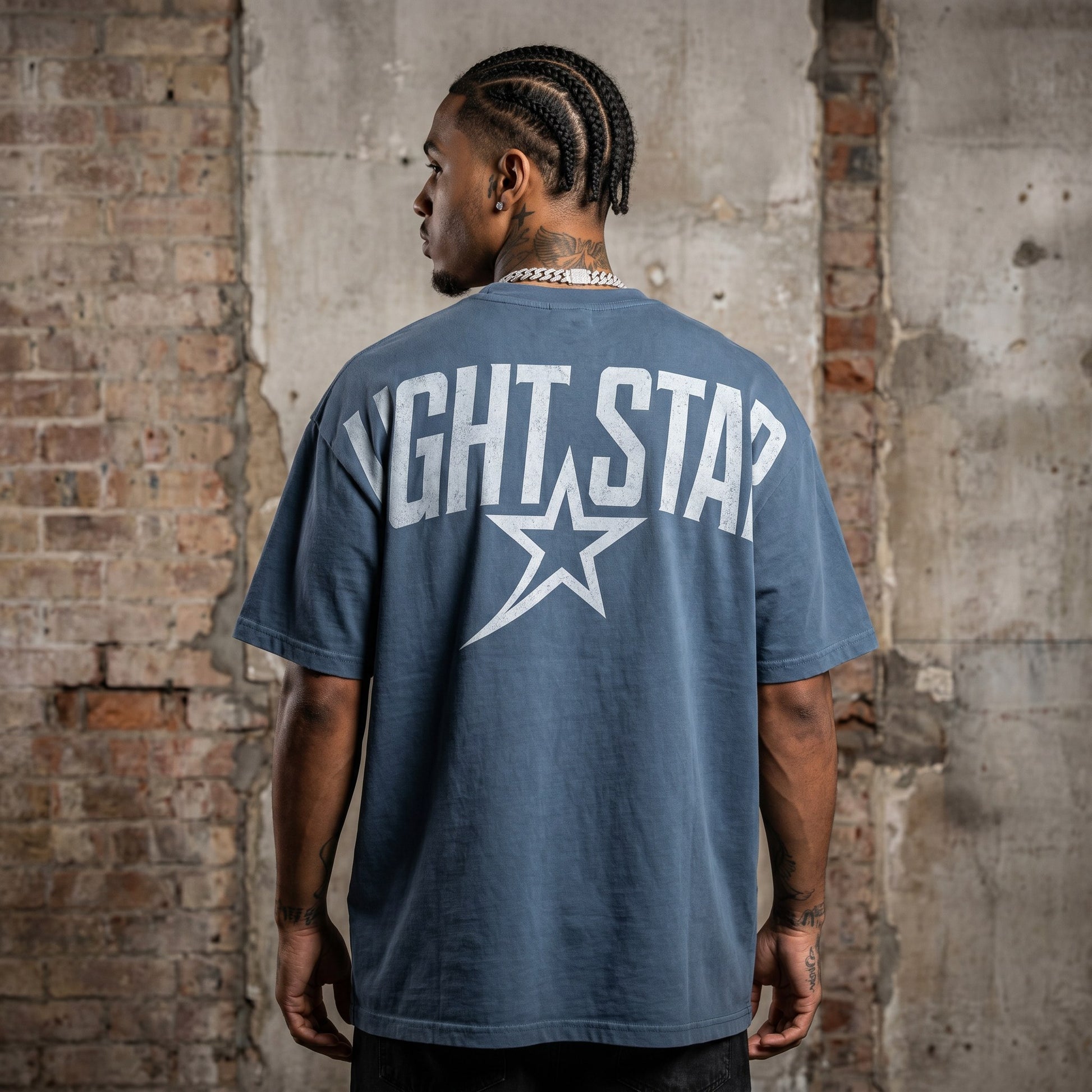LS Studio Heavy Tee Slate Blue back