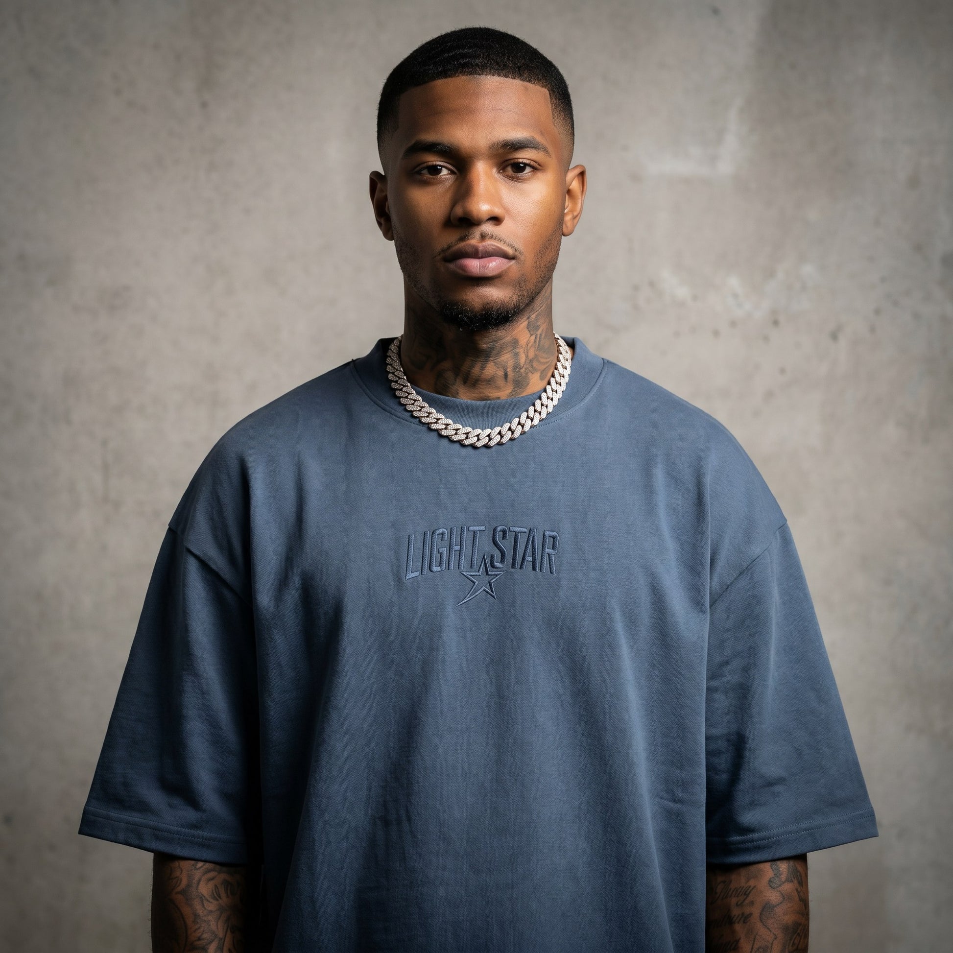 LS Studio Heavy Tee Slate Blue front