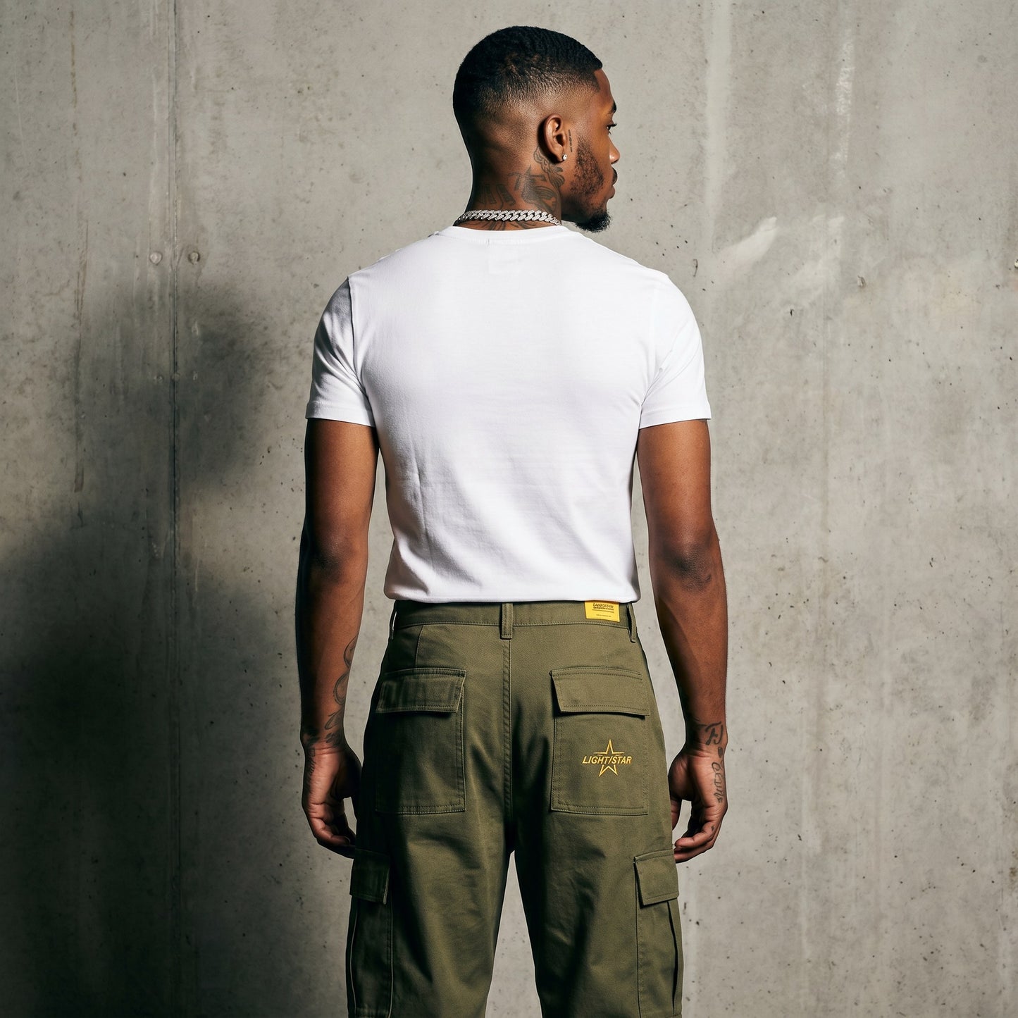 LS Tactical Cargo Olive Cargo back