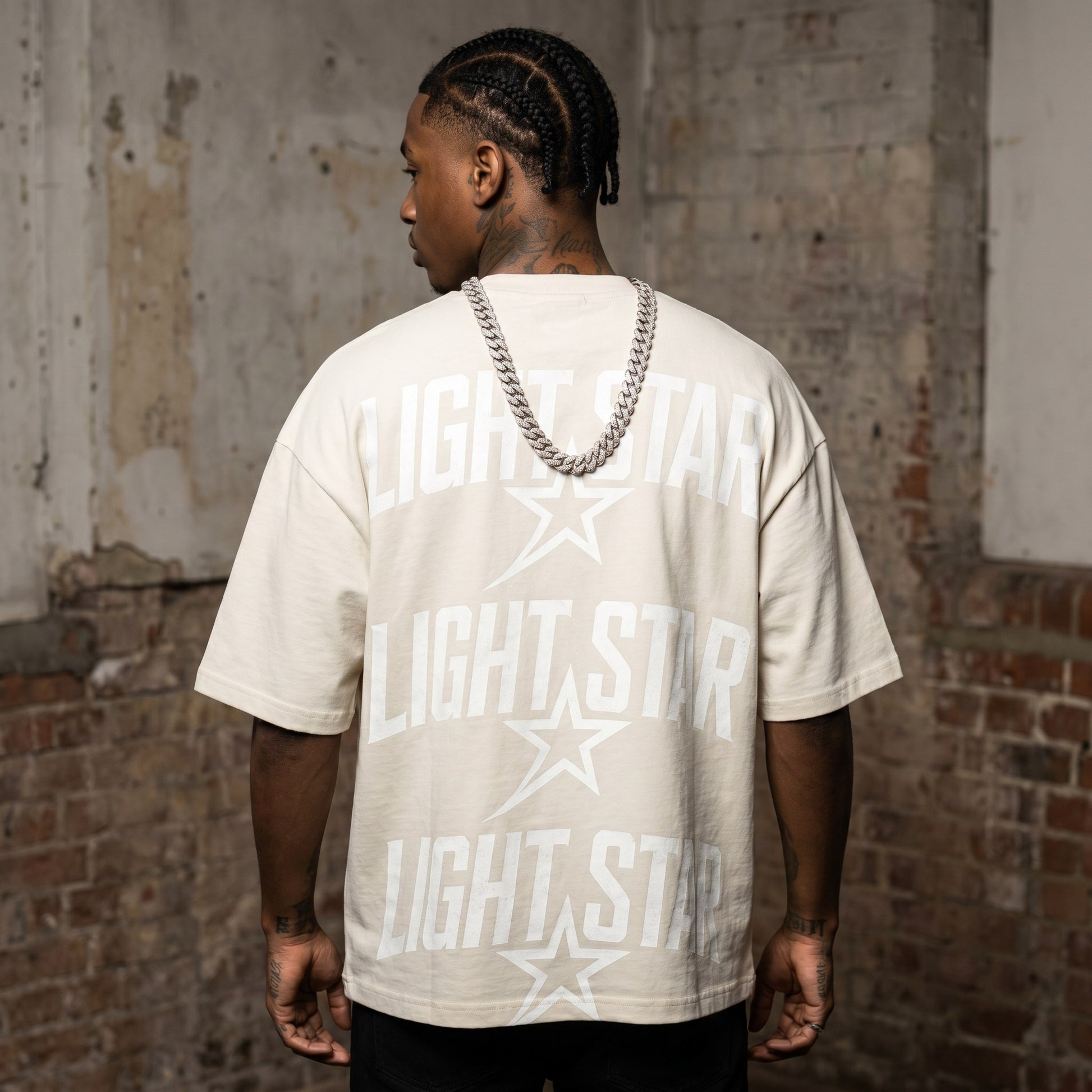 LS Vintage Heavy Tee Bone White back