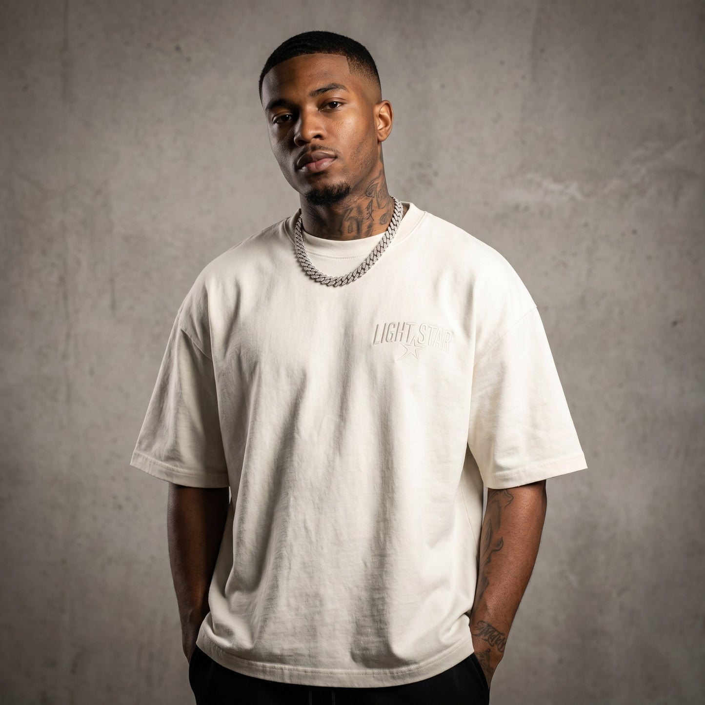 LS Vintage Heavy Tee Bone White front