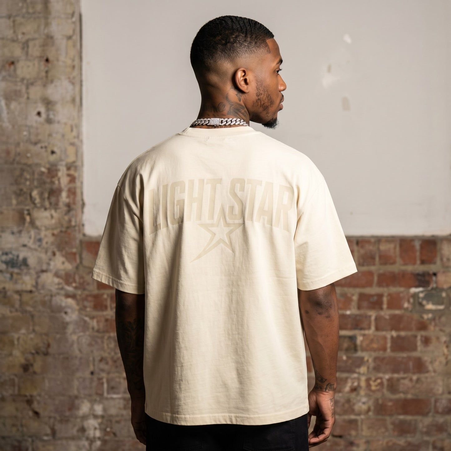 LS Vintage Heavy Tee Cream back