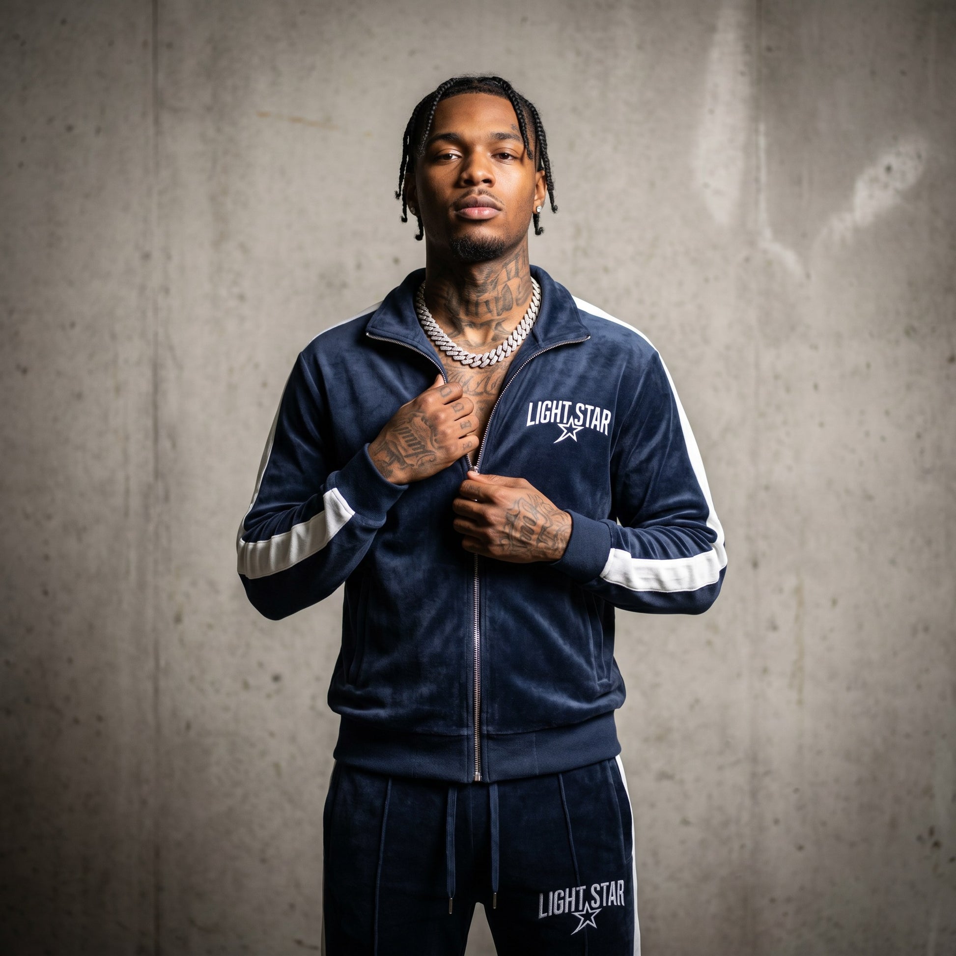 Nylon Statement Jacket Navy Classic front