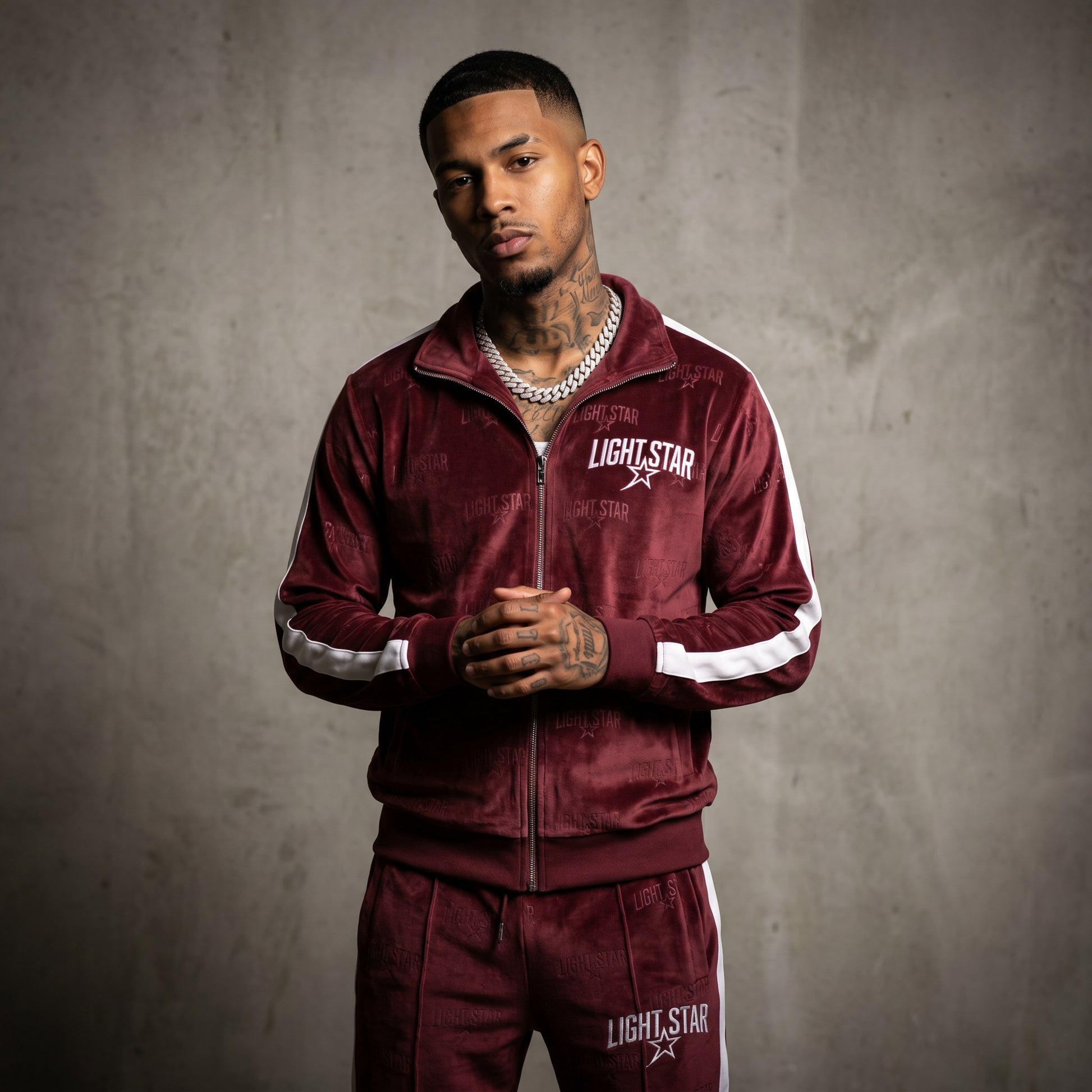 Nylon Statement Jacket Vintage Burgundy front