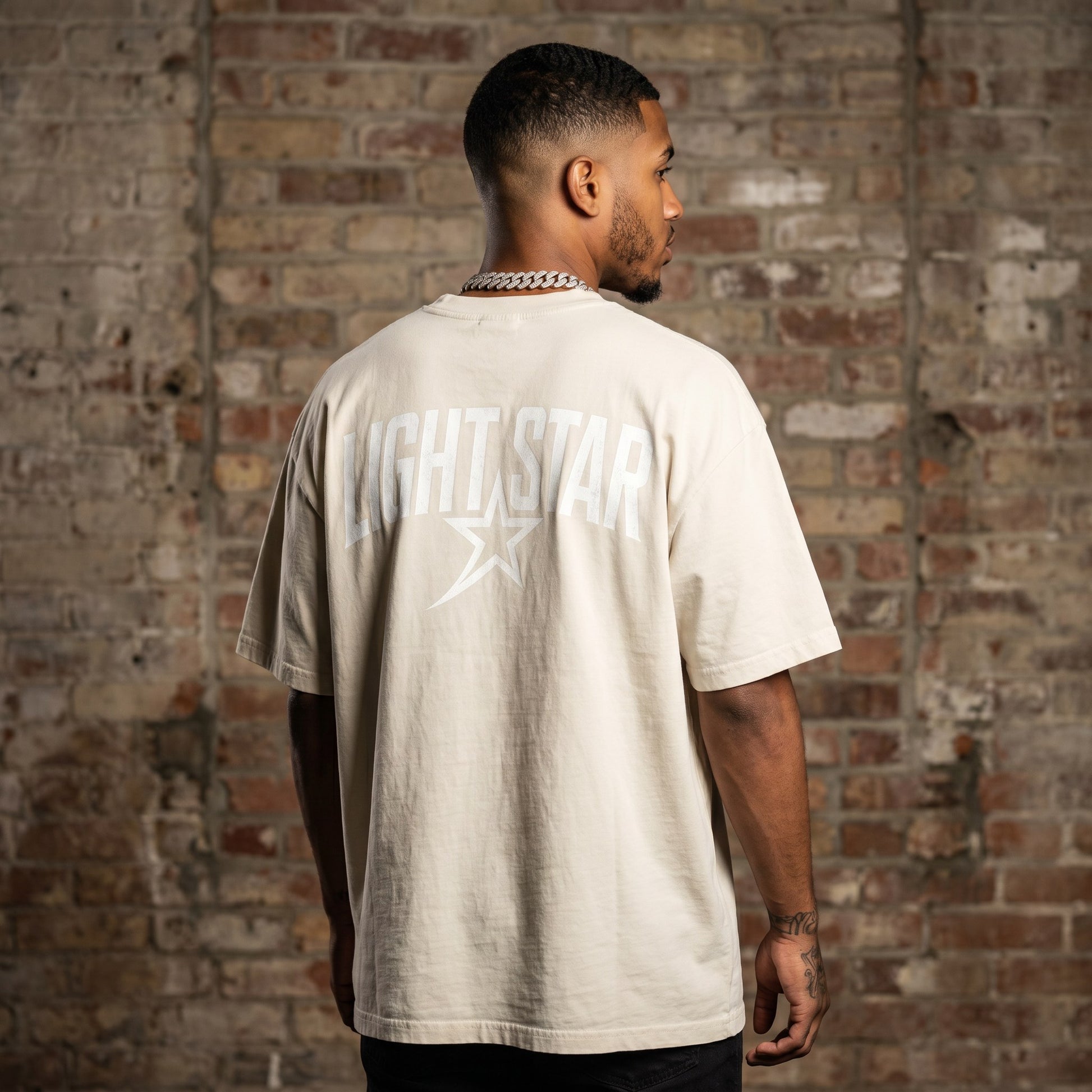 Patch Pocket Boxy Tee Bone White back