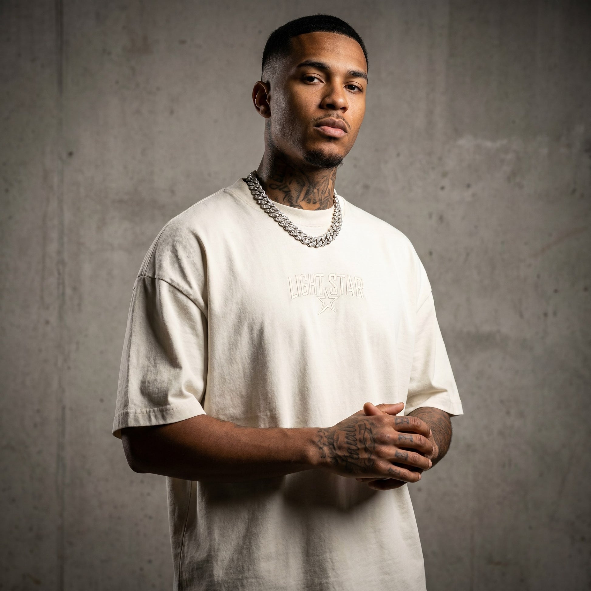 Patch Pocket Boxy Tee Bone White front