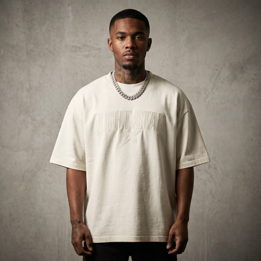 Pocket Star Heavy Tee Bone White front