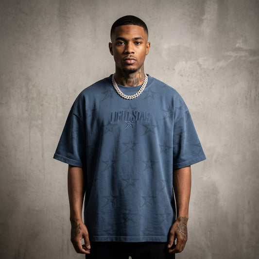 Statement Heavy Tee Slate Blue front