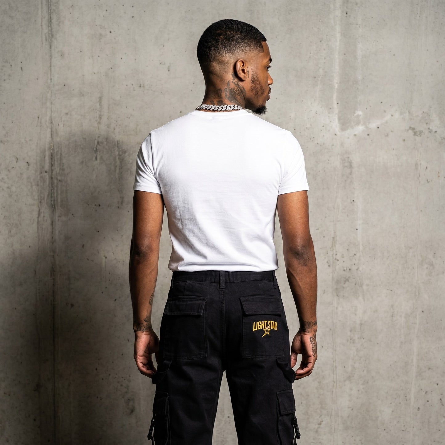 Strap Cargo Pant Black Tactical back