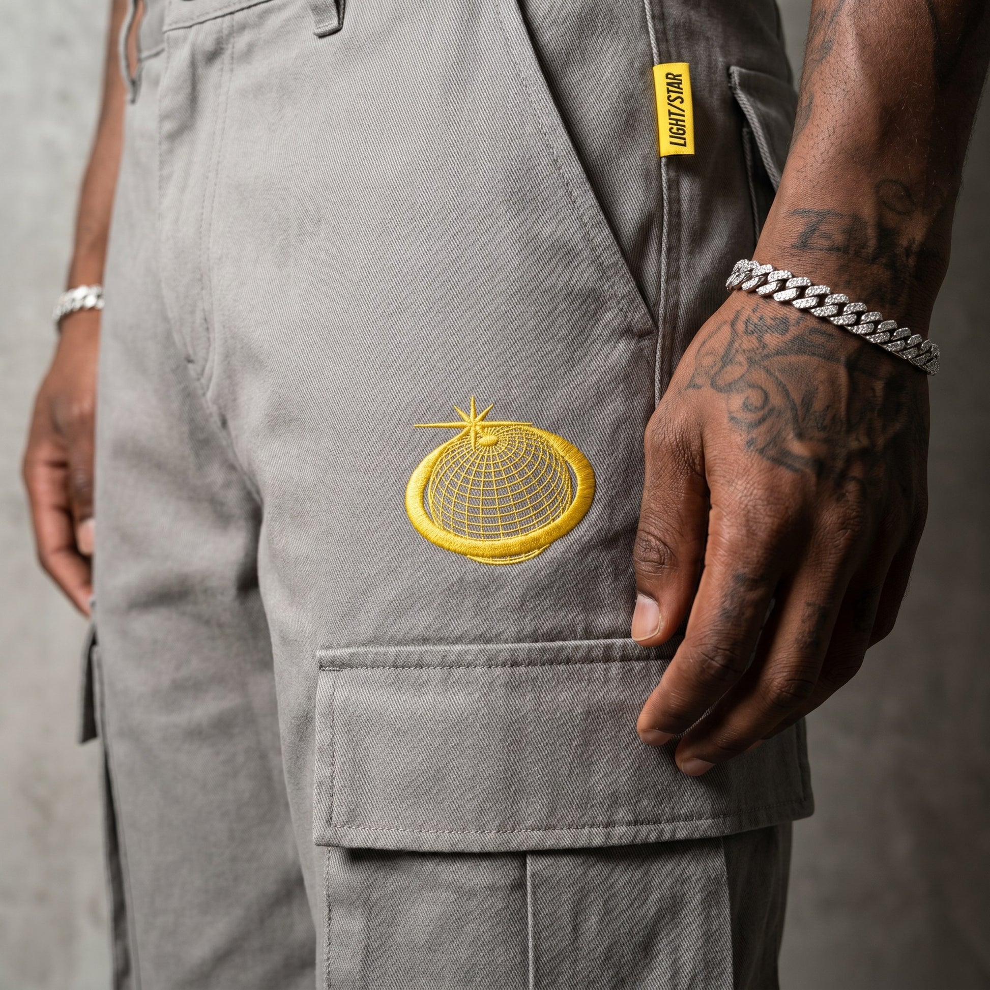 Strap Cargo Pant Concrete Grey detail