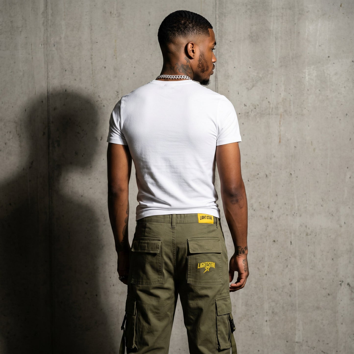 Strap Cargo Pant Olive Cargo back