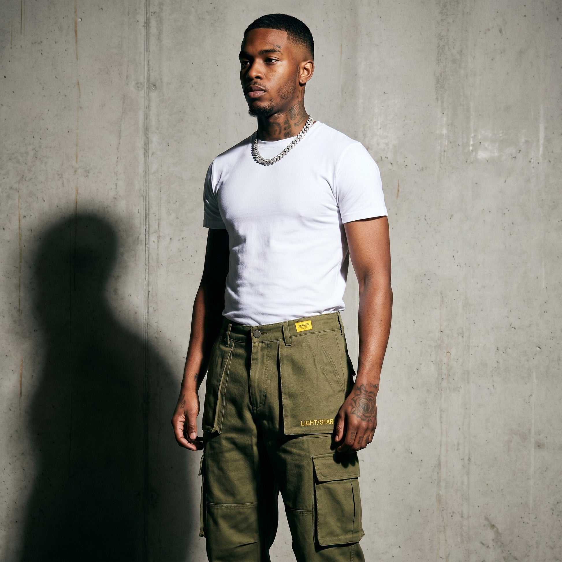 Strap Cargo Pant Olive Cargo front