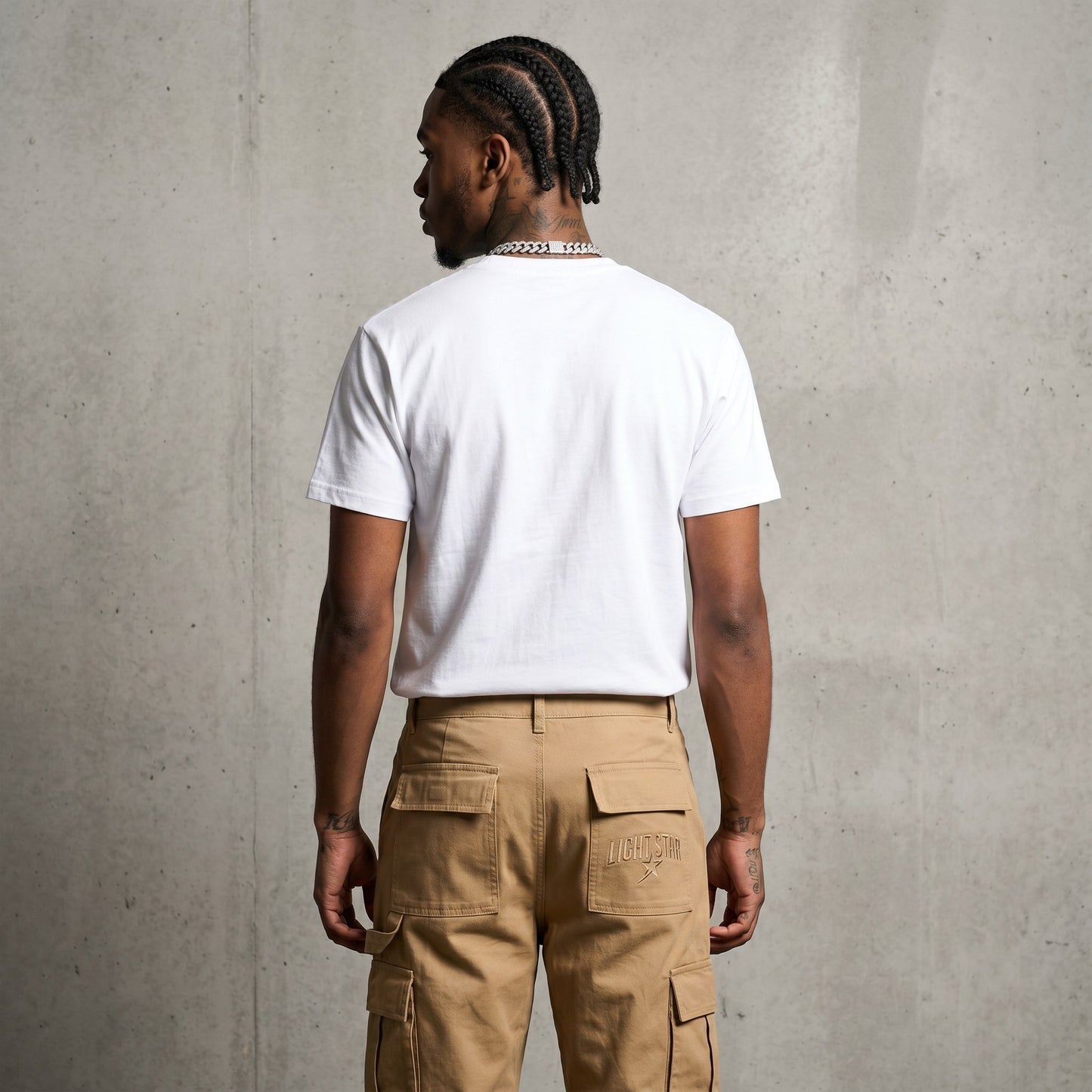 Streetwear Cargo Pant Desert Tan back
