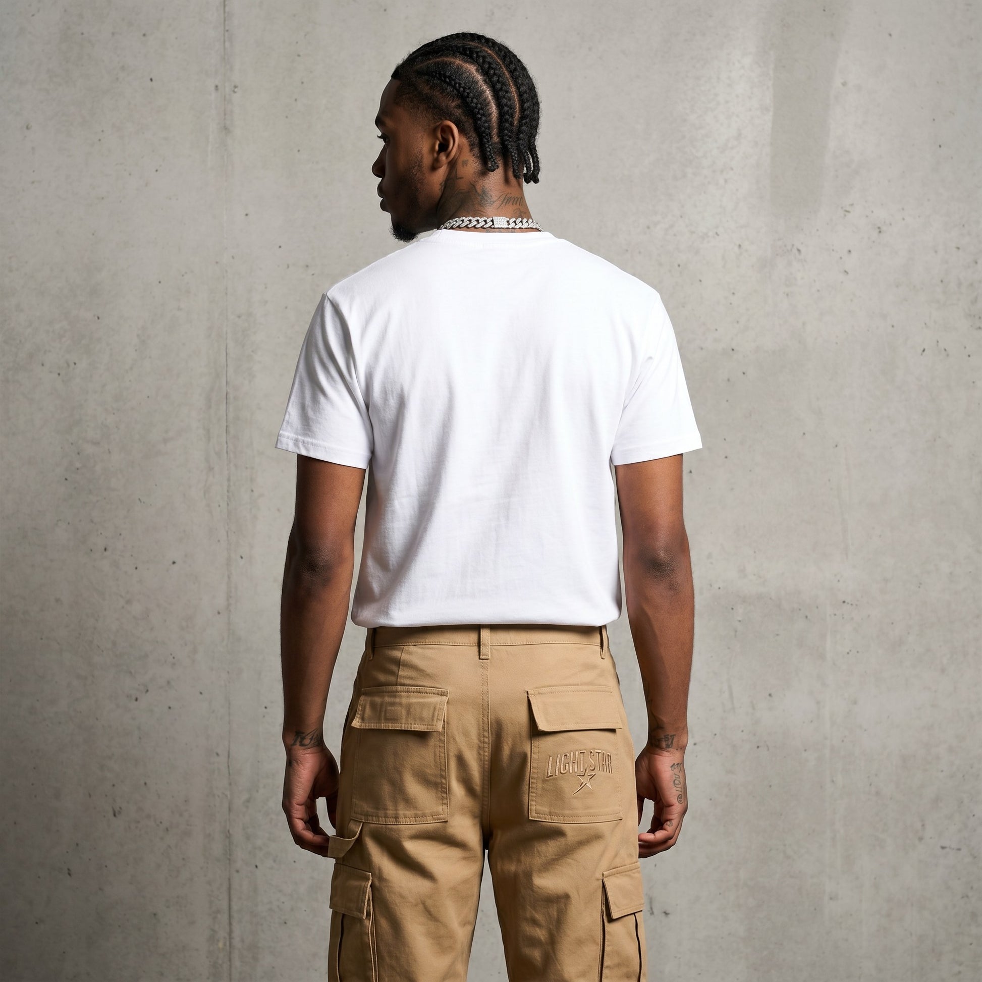 Streetwear Cargo Pant Desert Tan back