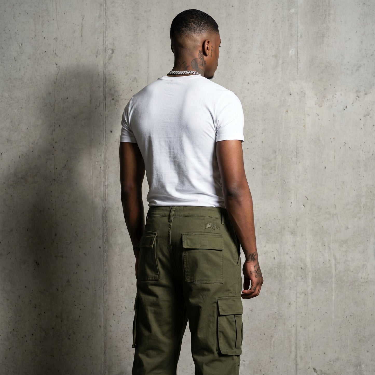 Streetwear Cargo Pant Olive Cargo back
