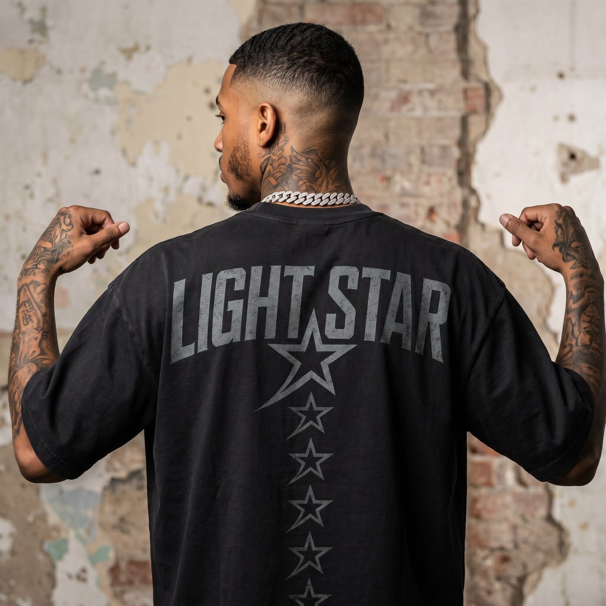 Sun Bleached Heavy Tee Vintage Black back