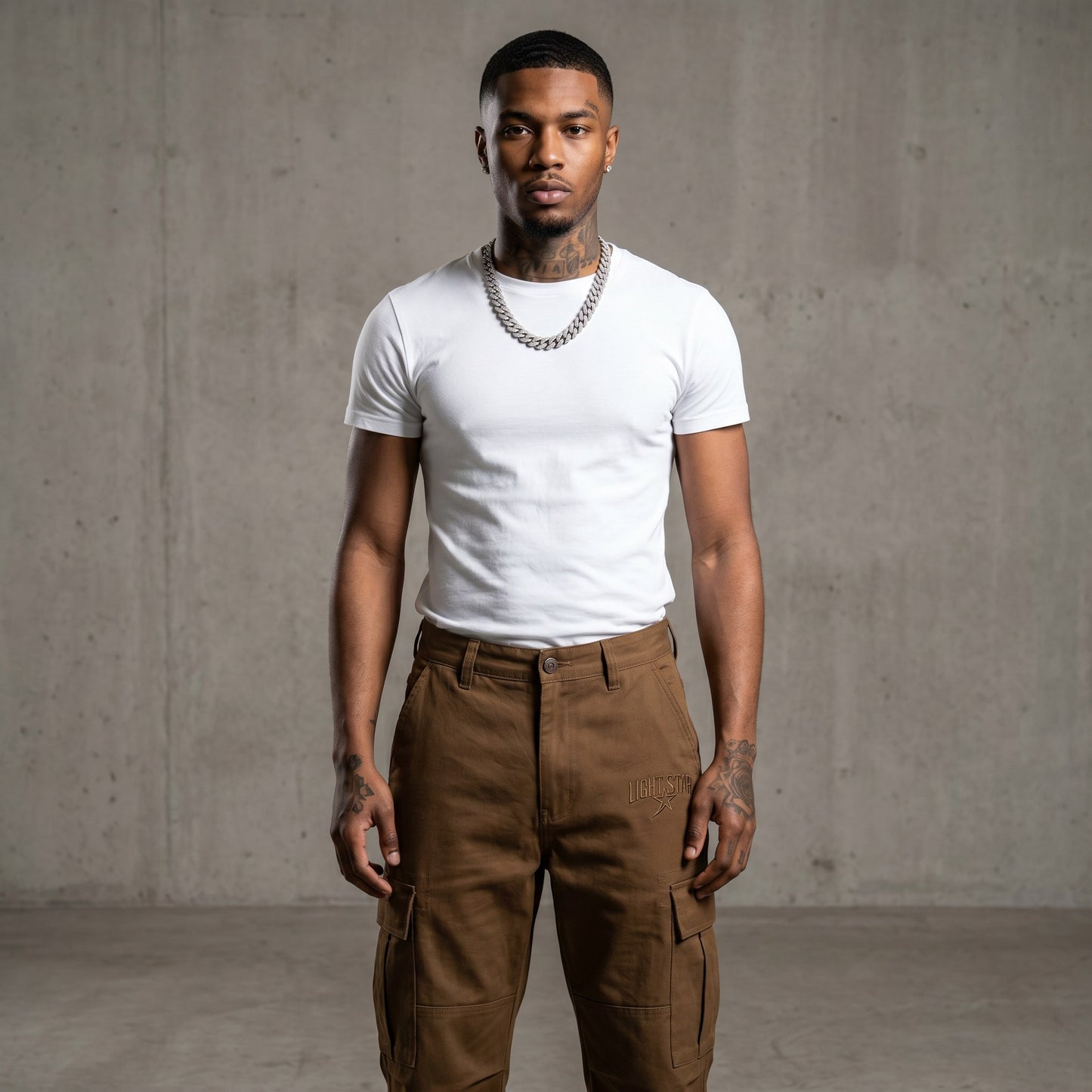 Tactical Cargo Pant Brown Field front