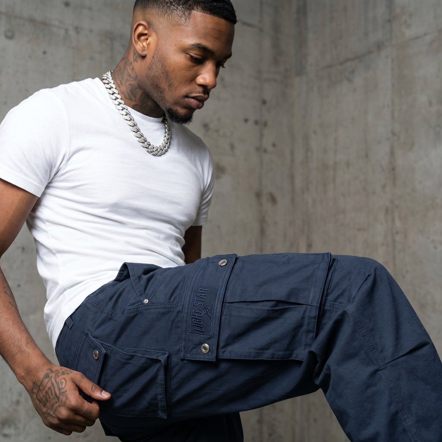 Tactical Cargo Pant Navy Storm detail