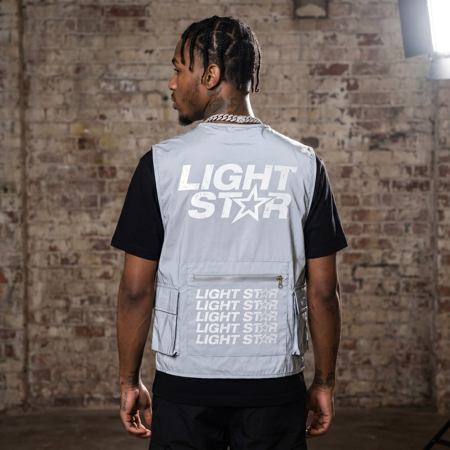 Tactical Trail Jacket Reflective Silver back