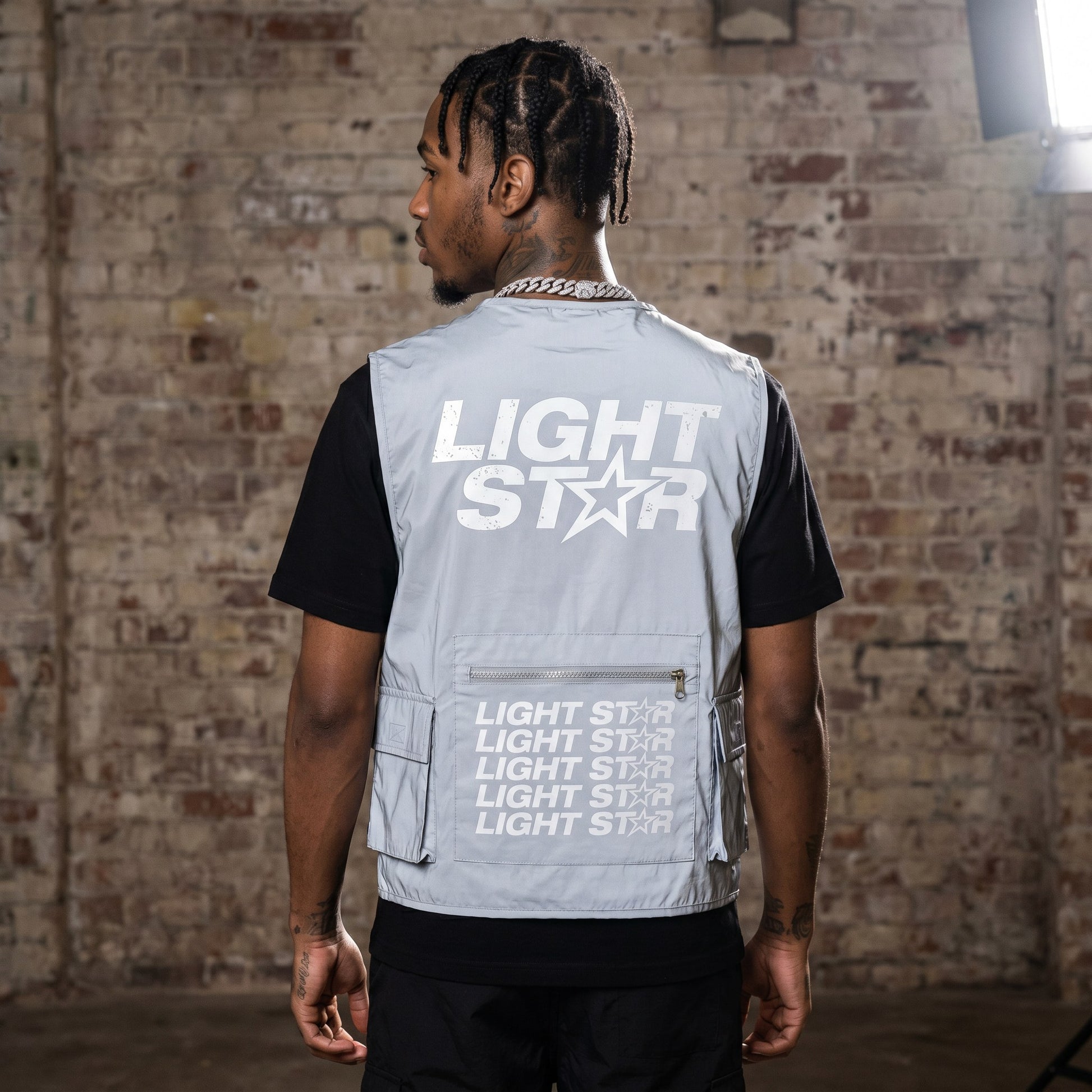 Tactical Trail Jacket Reflective Silver back