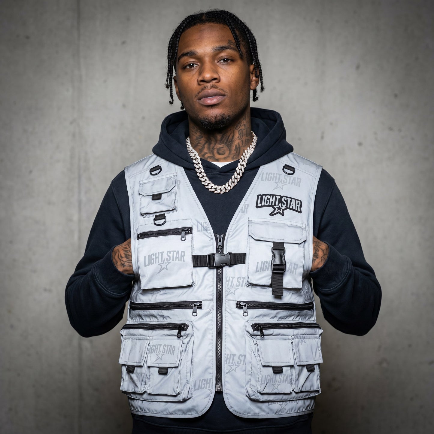Tactical Trail Jacket Reflective Silver front