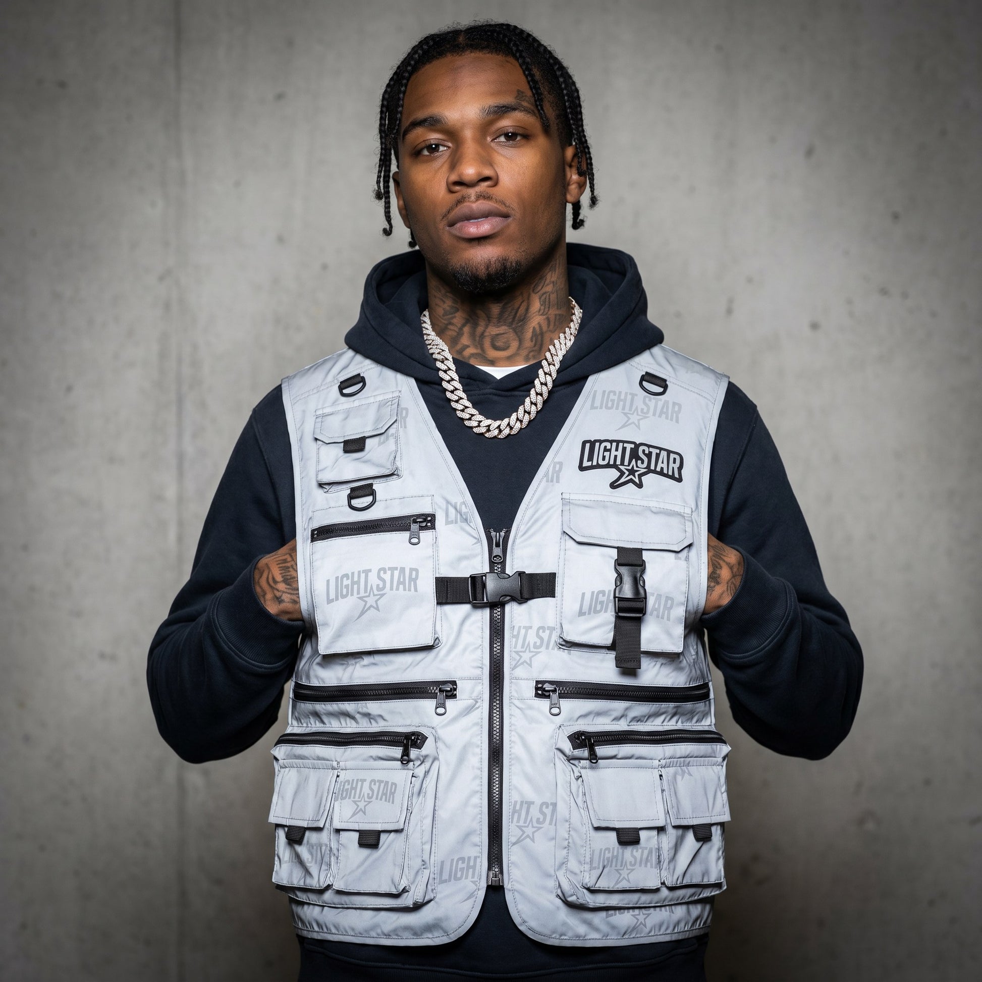 Tactical Trail Jacket Reflective Silver front